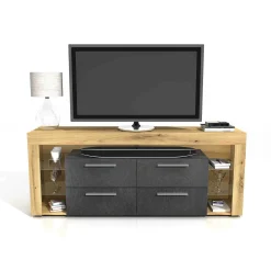TV-meubel Enrico Artisan Eiken 180x73x41 cm