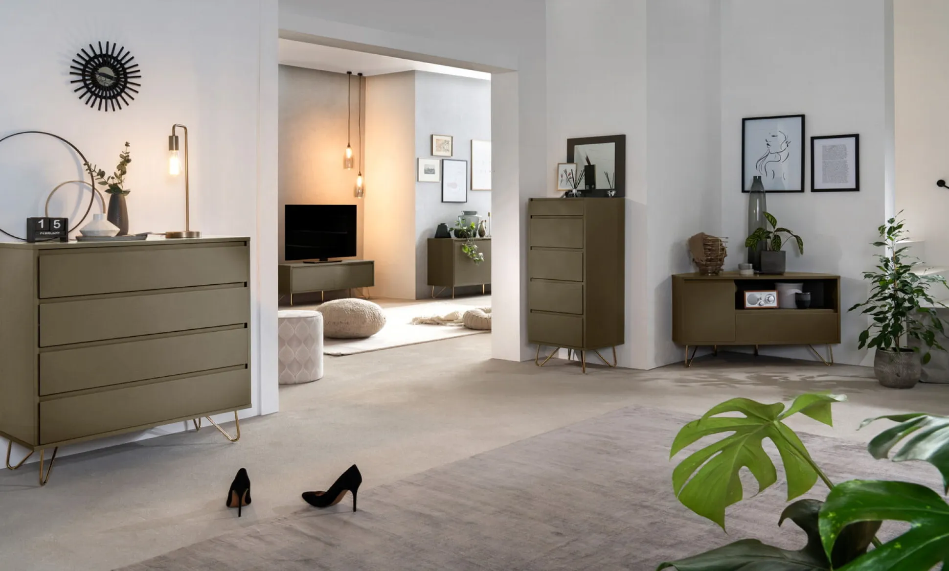 TV-meubel Lucy Grijs 100 cm