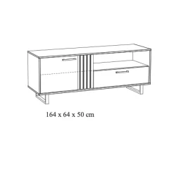 TV-Meubel Myron Zwart