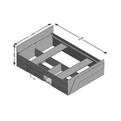 Tweepersoonsbed Lando Zandeiken 140 cm