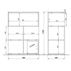 Vakkenkast Galileo Grafiet