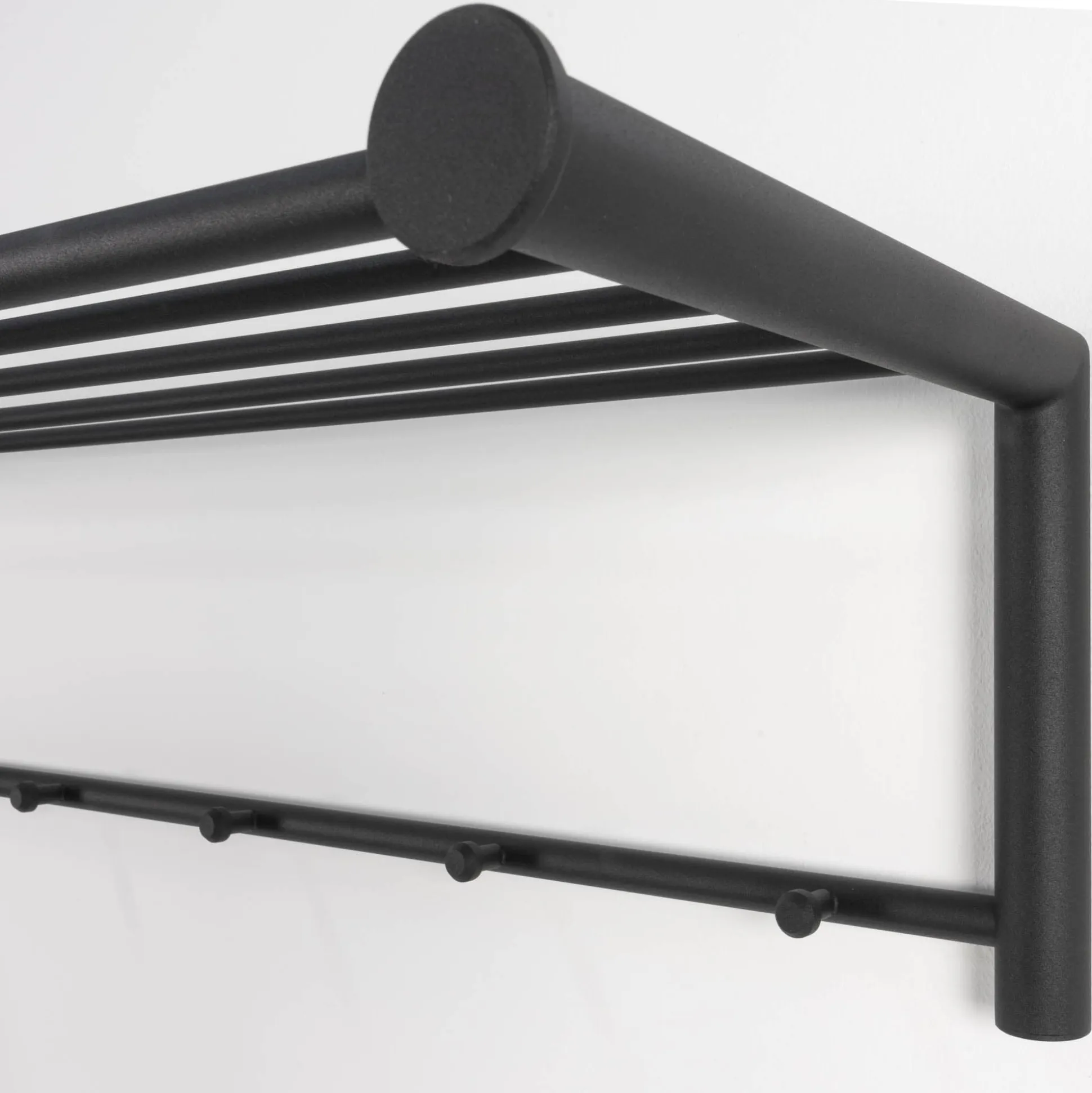 Wandkapstok Bart-2 Zwart