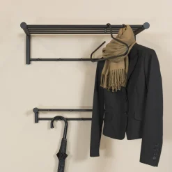 Wandkapstok Bart-2 Zwart