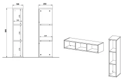 Wandplank Elias Grijs