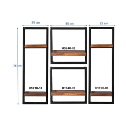 Wandrek Mali – 95x75x25 cm – B – Set van 4