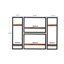 Wandrek Mali – 110x75x25 cm – Set van 4