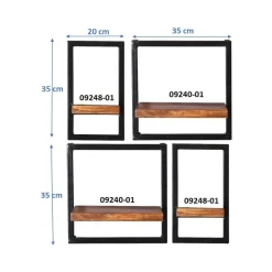 Wandrek Mali – 60x75x25 cm – Set van 4