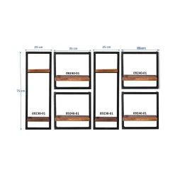 Wandrek Mali – 135x75x25 cm – Set van 6