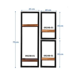 Wandrek Mali – 50x75x25 cm – Set van 3