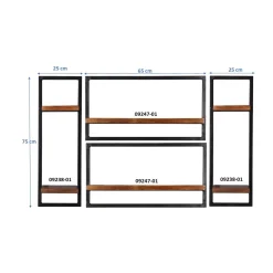 Wandrek Mali – 125x75x25 cm – Set van 4