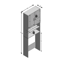 Wasmachinekast Carl Wit
