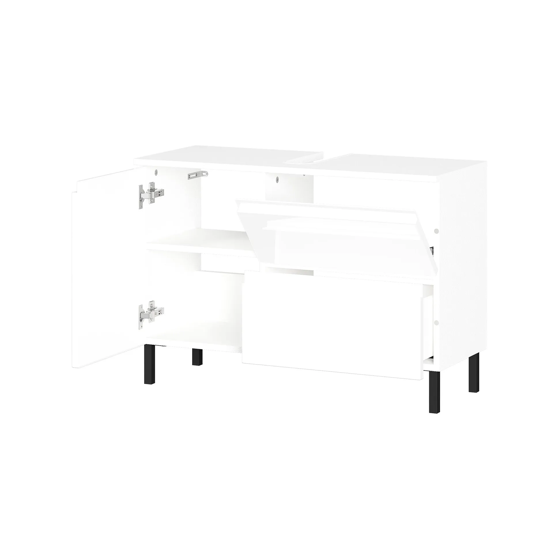 Wastafelkast Abrantes Wit 80 cm