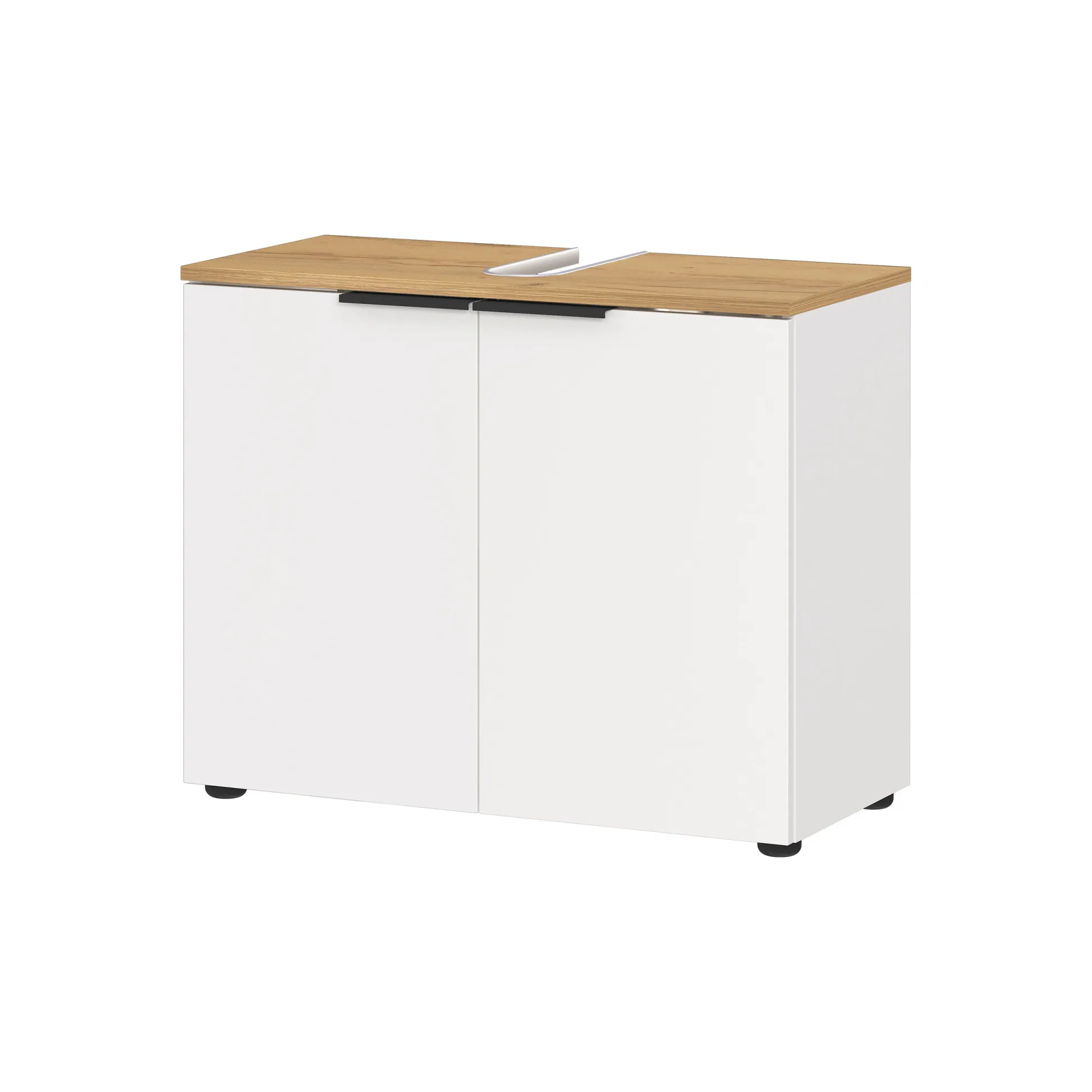 Wastafelkast Bari Wit Eiken