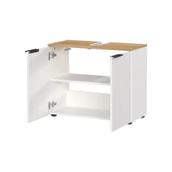 Wastafelkast Bari Wit Eiken