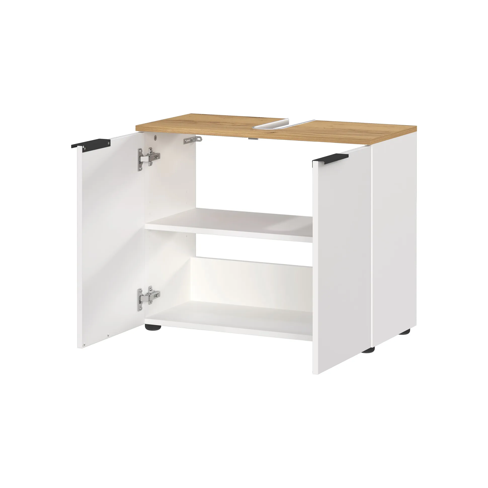 Wastafelkast Bari Wit Eiken