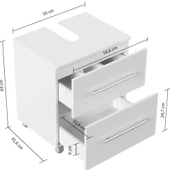 Wastafelkast Glasgow Grafiet 55 cm