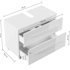 Wastafelkast Glasgow Grafiet 85 cm