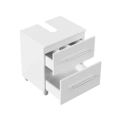 Wastafelkast Glasgow Wit Hoogglans 55 cm