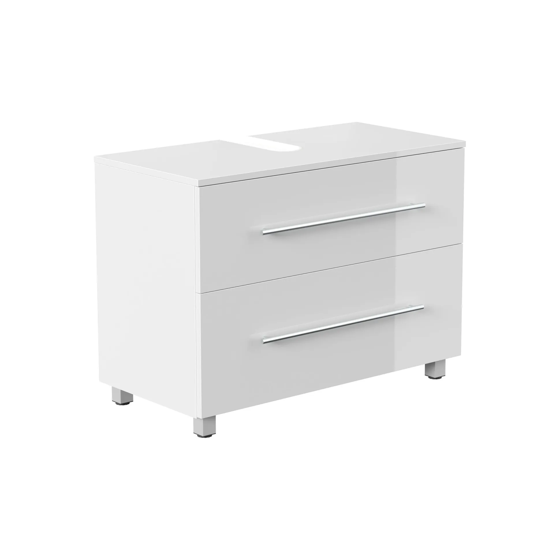 Wastafelkast Glasgow Wit Hoogglans 85 cm