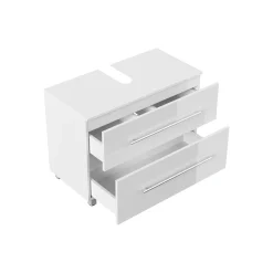 Wastafelkast Glasgow Wit Hoogglans 85 cm