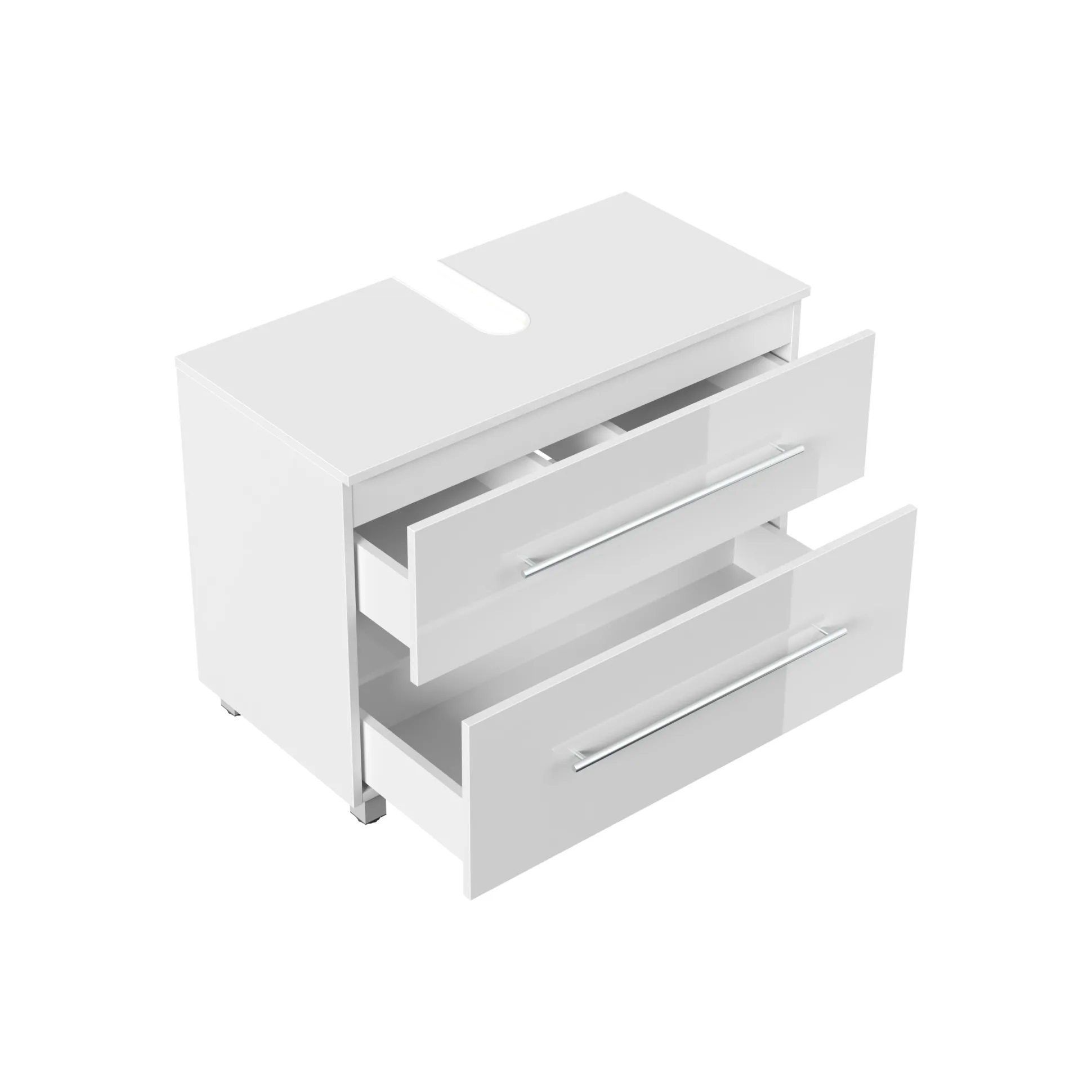 Wastafelkast Glasgow Wit Hoogglans 85 cm