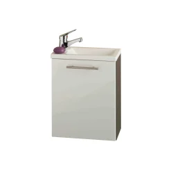 Wastafelkast Isla Antraciet Wit