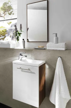 Wastafelkast Isla Walnoot Wit