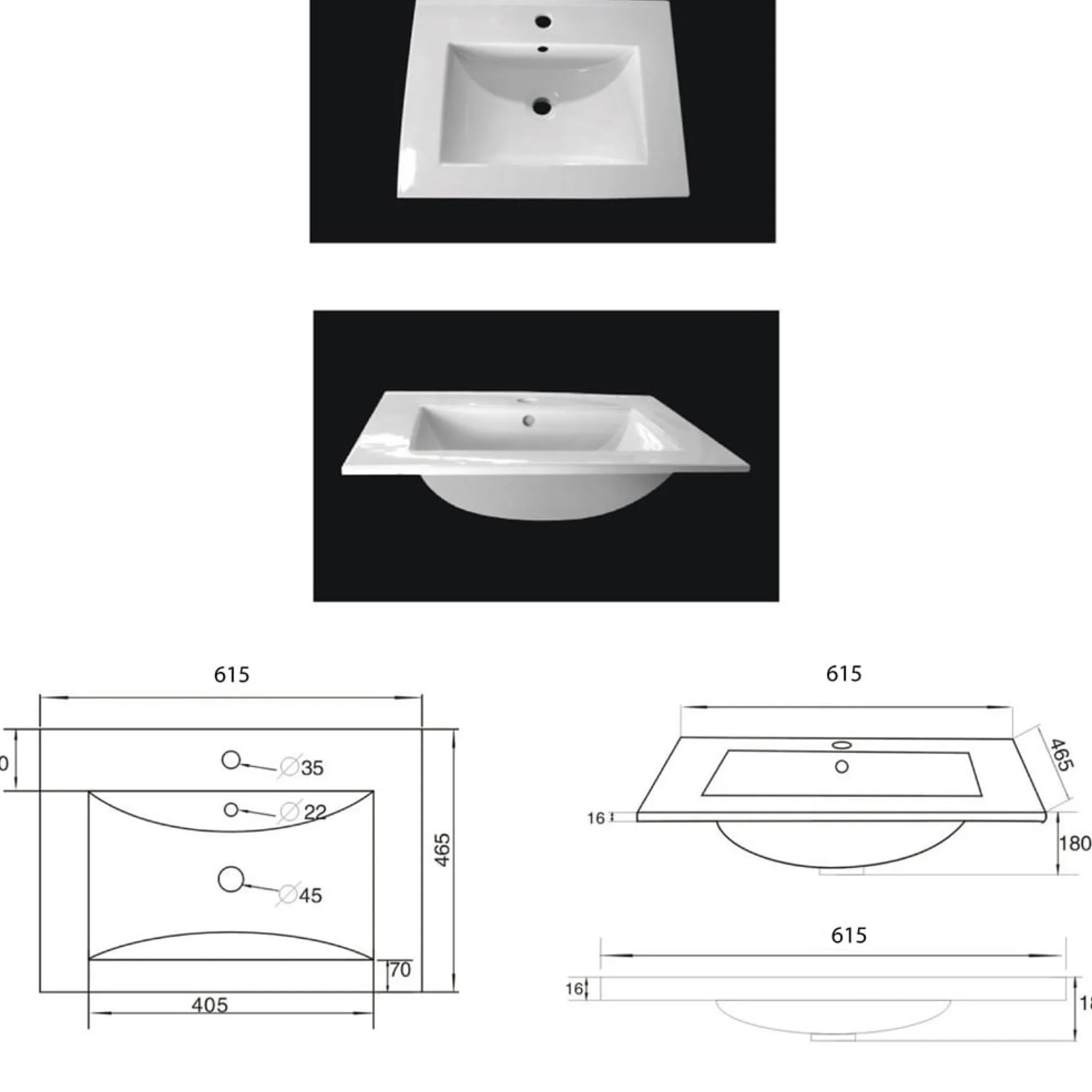 Wastafelkast Ivar Antraciet S