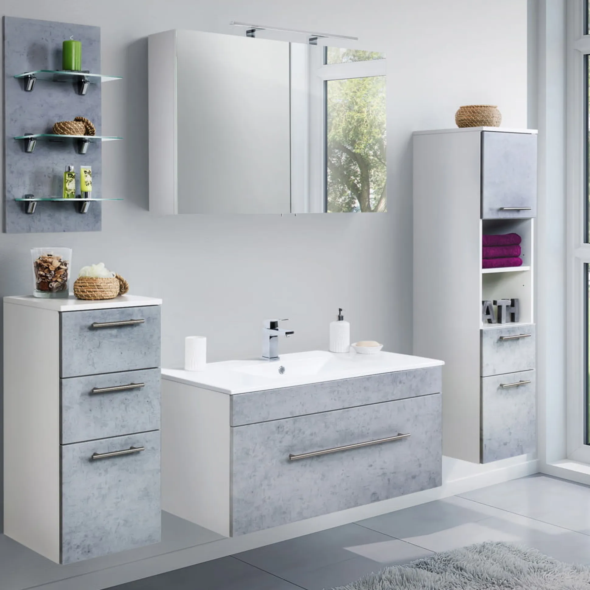 Wastafelkast Ivar Beton L