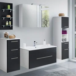 Wastafelkast Ivar Zwart L