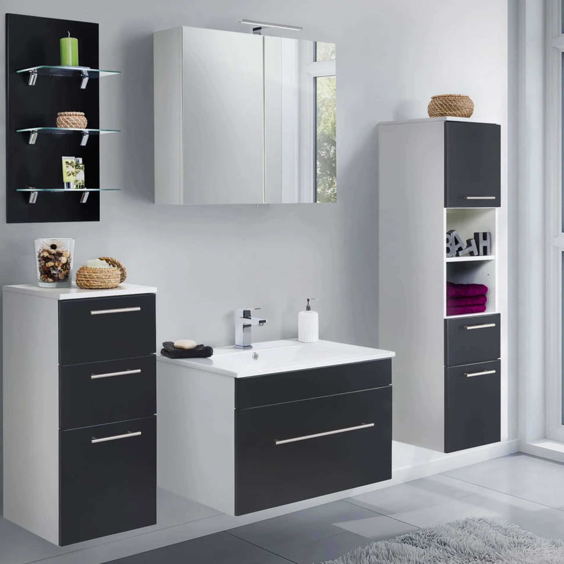 Wastafelkast Ivar Zwart M