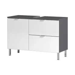 Wastafelkast June Antraciet Wit L