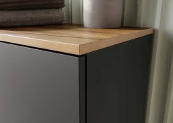 Wastafelkast Serpa Grafiet Eiken