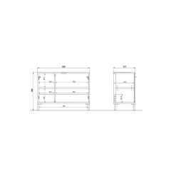 Wastafelkast Serpa Kasjmier Walnoot