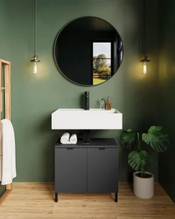 Wastafelkast Zadar Grafiet 60 cm